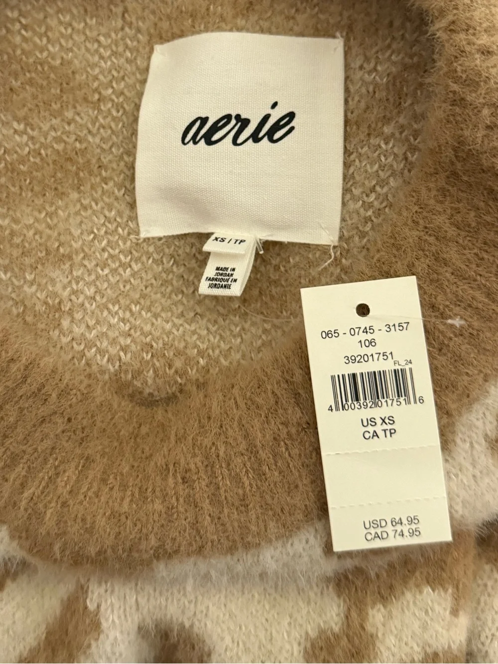 Aerie Leopard‎ Buttercream Sweater